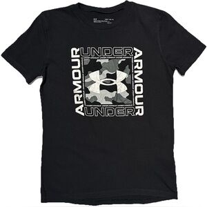 UNDER ARMOUR T SHIRT BOYS M LOOSE FIT CAMO SQUARE LOGO
